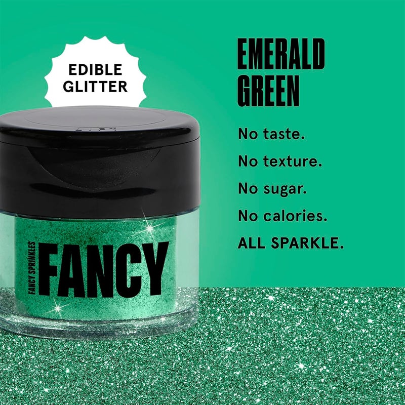 Fancy Sprinkles Emerald Green Edible Glitter - Image 3
